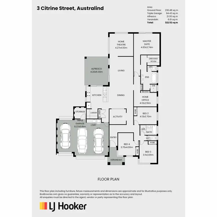 Floorplan of Homely house listing, 3 Citrine Street, Australind WA 6233