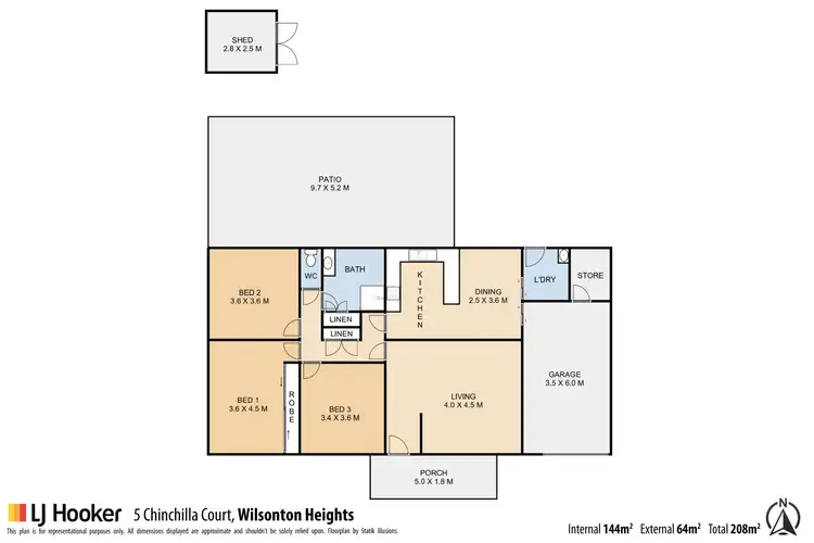 Floorplan of Homely house listing, 5 Chinchilla Court, Wilsonton Heights QLD 4350