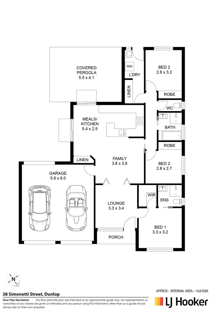 Floorplan of Homely house listing, 38 Simonetti Street, Dunlop ACT 2615