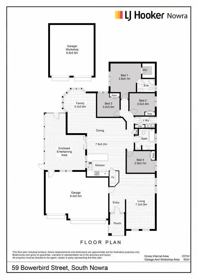 Floorplan of Homely house listing, 59 Bowerbird Street, South Nowra NSW 2541