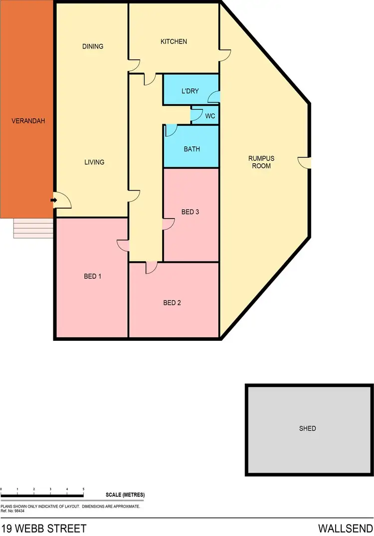 Floorplan of Homely house listing, 19 Webb Street, Wallsend NSW 2287