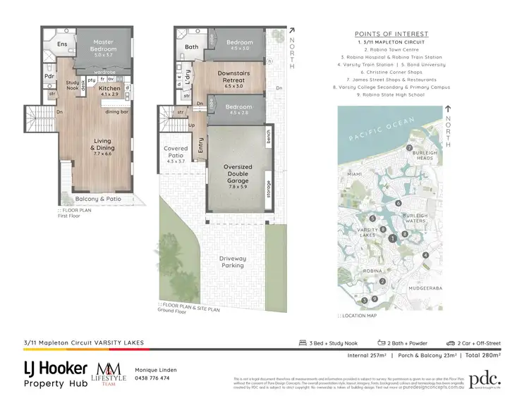 Floorplan of Homely townhouse listing, 3/11 Mapleton Circuit, Varsity Lakes QLD 4227