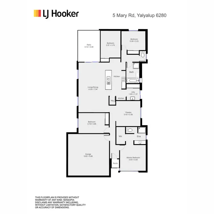 Floorplan of Homely house listing, 5 Mary Road, Yalyalup WA 6280