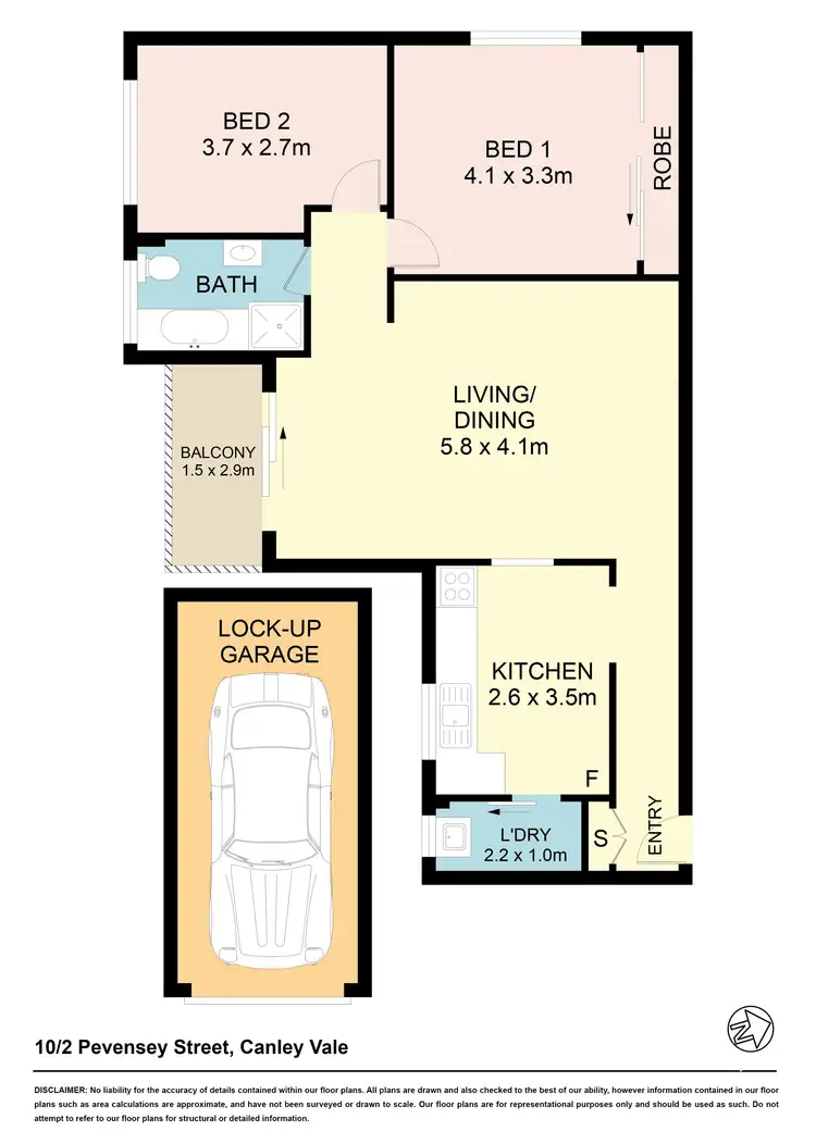 Floorplan of Homely unit listing, 10/2 Pevensey St, Canley Vale NSW 2166