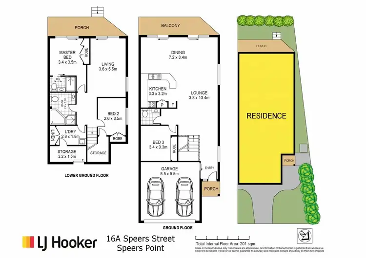 Floorplan of Homely semi-detached listing, 16a Speers Street, Speers Point NSW 2284