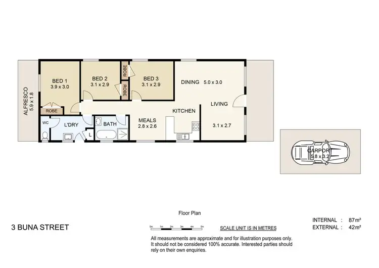 Floorplan of Homely house listing, 3 Buna Street, Beenleigh QLD 4207