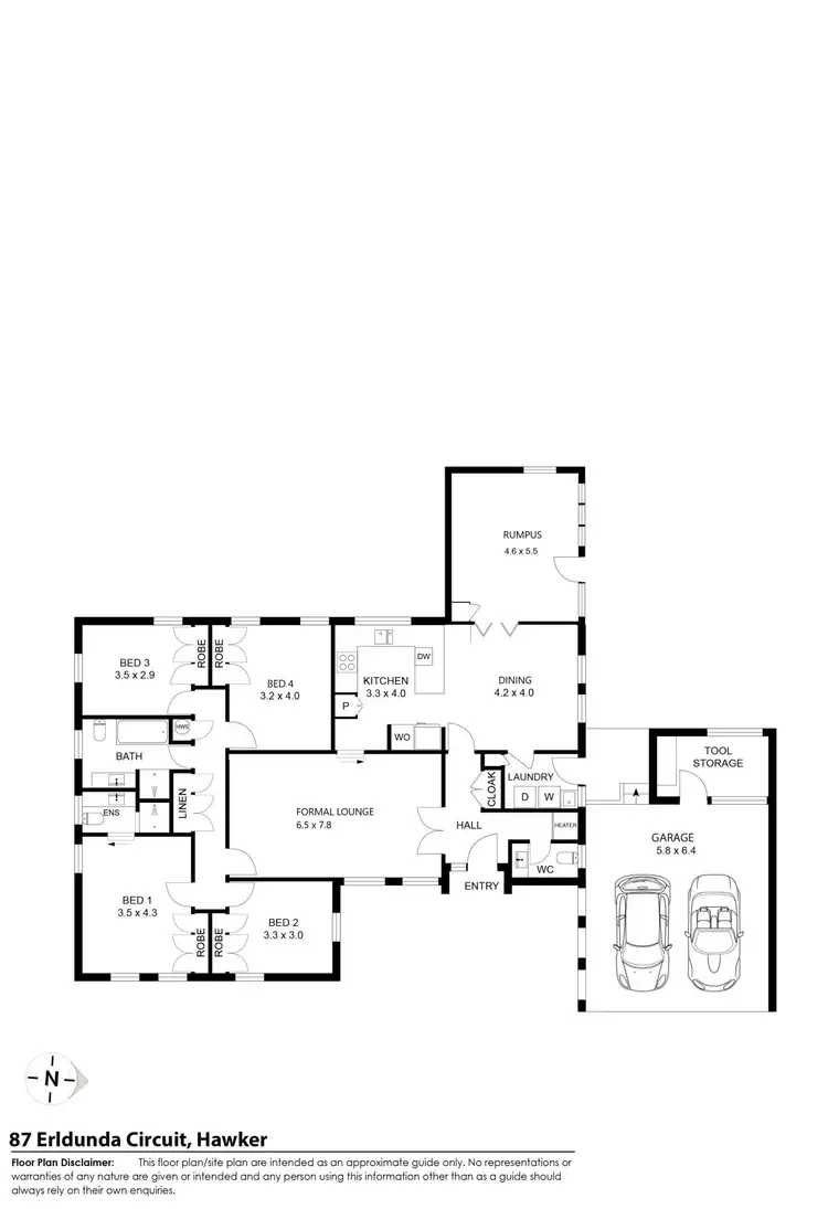 Floorplan of Homely house listing, 87 Erldunda Circuit, Hawker ACT 2614