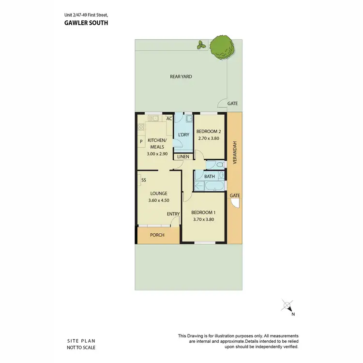 Floorplan of Homely unit listing, 2/47-49 First Street, Gawler South SA 5118