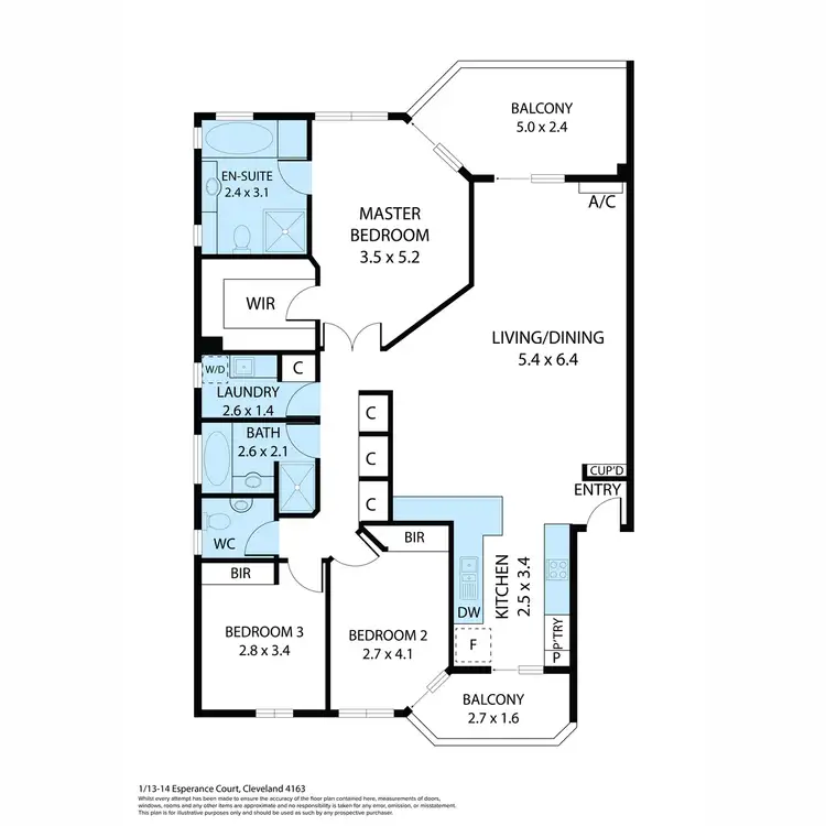 Floorplan of Homely unit listing, 53/13-14 Esperance Court, Raby Bay QLD 4163