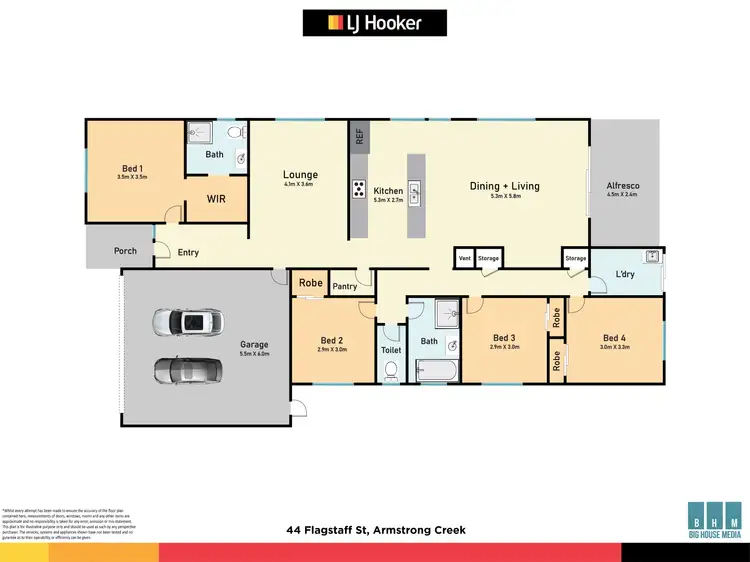 Floorplan of Homely house listing, 44 Flagstaff Street, Armstrong Creek VIC 3217
