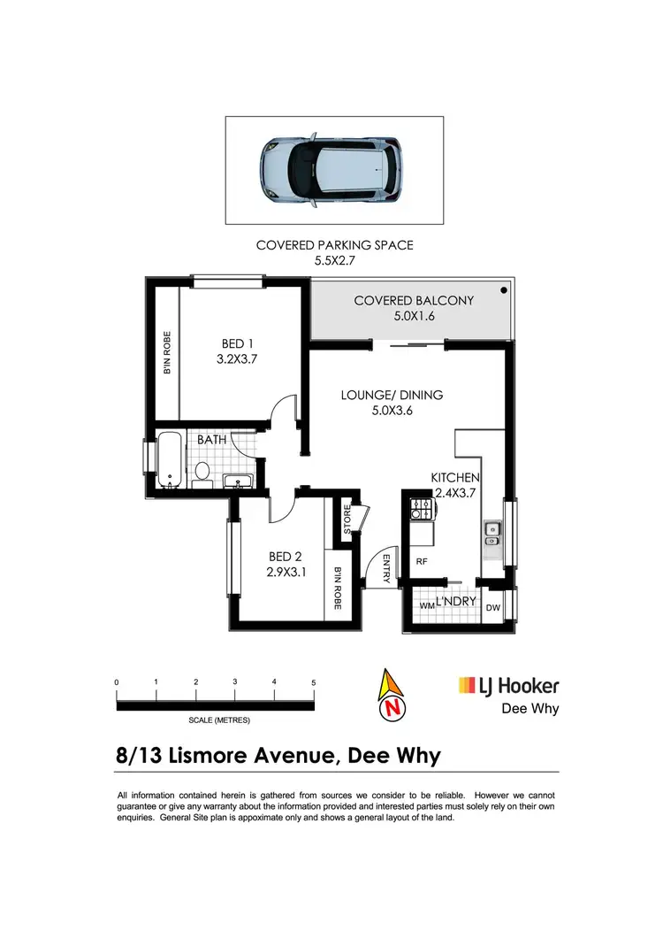 Floorplan of Homely unit listing, 8/13 Lismore Avenue, Dee Why NSW 2099