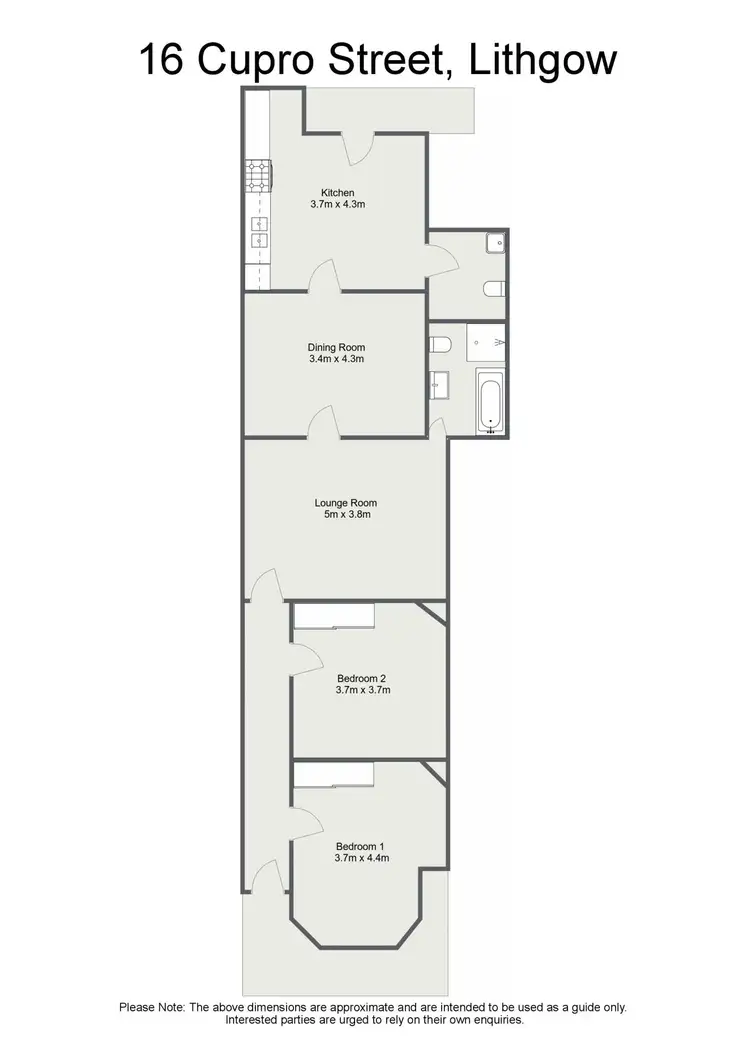 Floorplan of Homely house listing, 16 Cupro Street, Lithgow NSW 2790