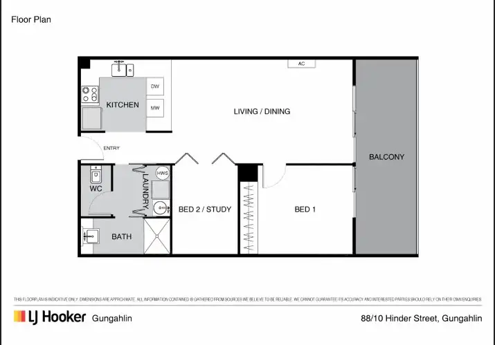 Floorplan of Homely apartment listing, 88/10 Hinder Street, Gungahlin ACT 2912