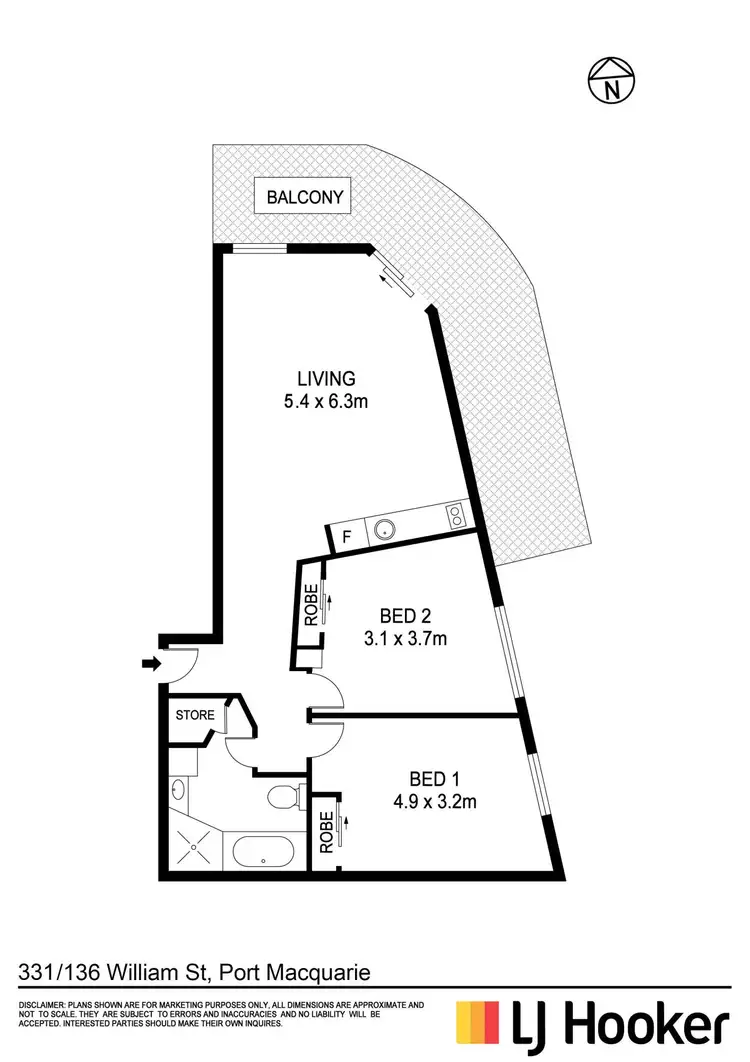 Floorplan of Homely apartment listing, 331/136 William Street, Port Macquarie NSW 2444