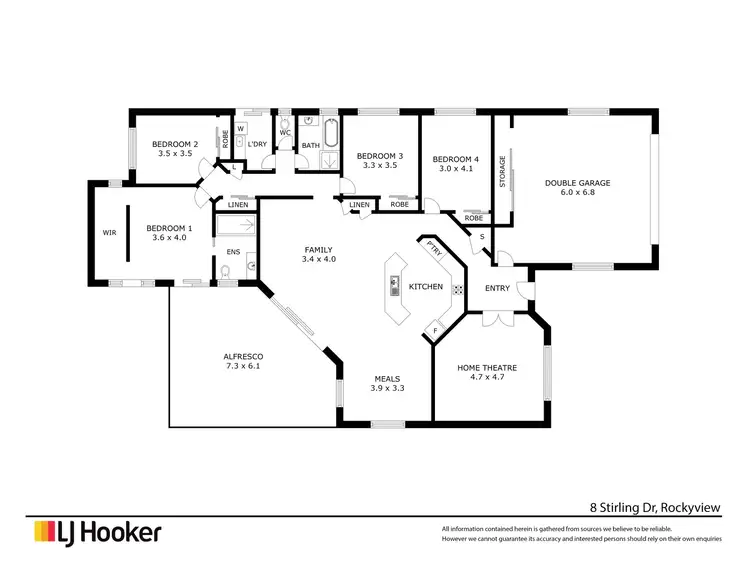 Floorplan of Homely house listing, 8 Stirling Drive, Rockyview QLD 4701