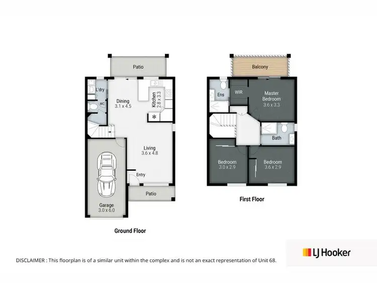 Floorplan of Homely townhouse listing, 68/1 Warbler Parade, Varsity Lakes QLD 4227