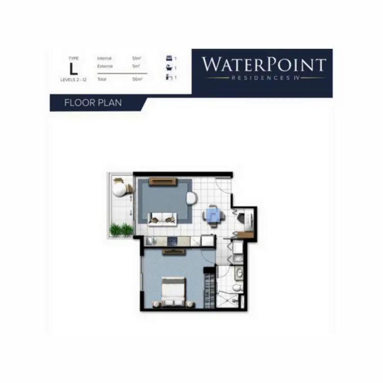 Floorplan of Homely apartment listing, 4612/5 Harbour Side Court, Biggera Waters QLD 4216