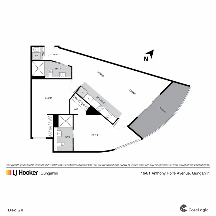Floorplan of Homely apartment listing, 194/1 Anthony Rolfe Avenue, Gungahlin ACT 2912