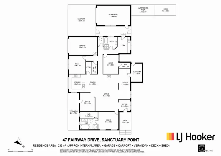 Floorplan of Homely house listing, 47 Fairway Drive, Sanctuary Point NSW 2540