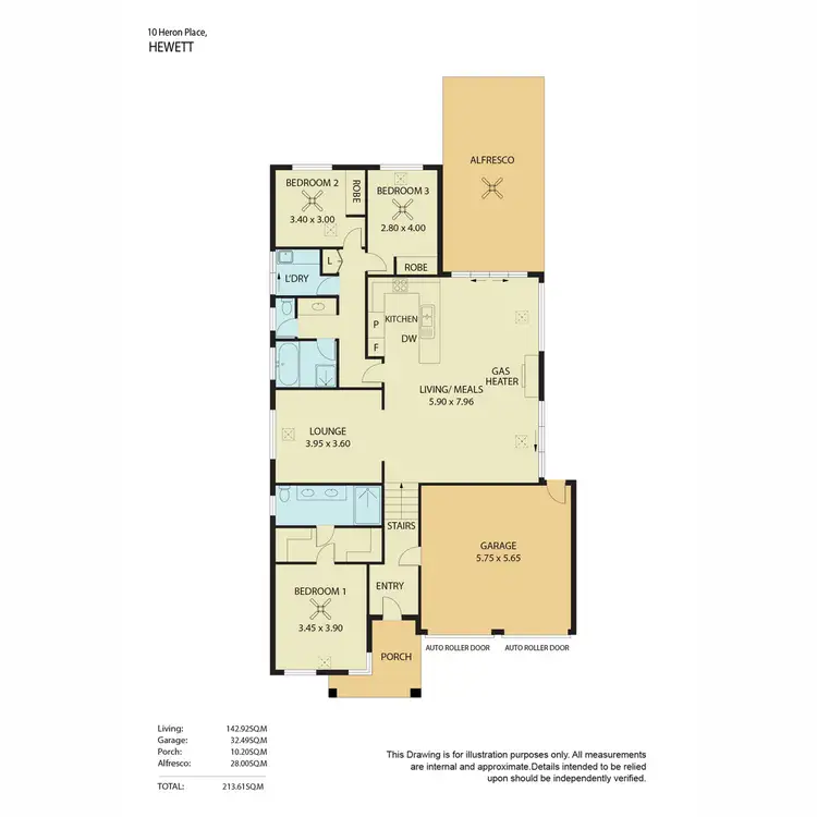 Floorplan of Homely house listing, 10 Heron Place, Hewett SA 5118