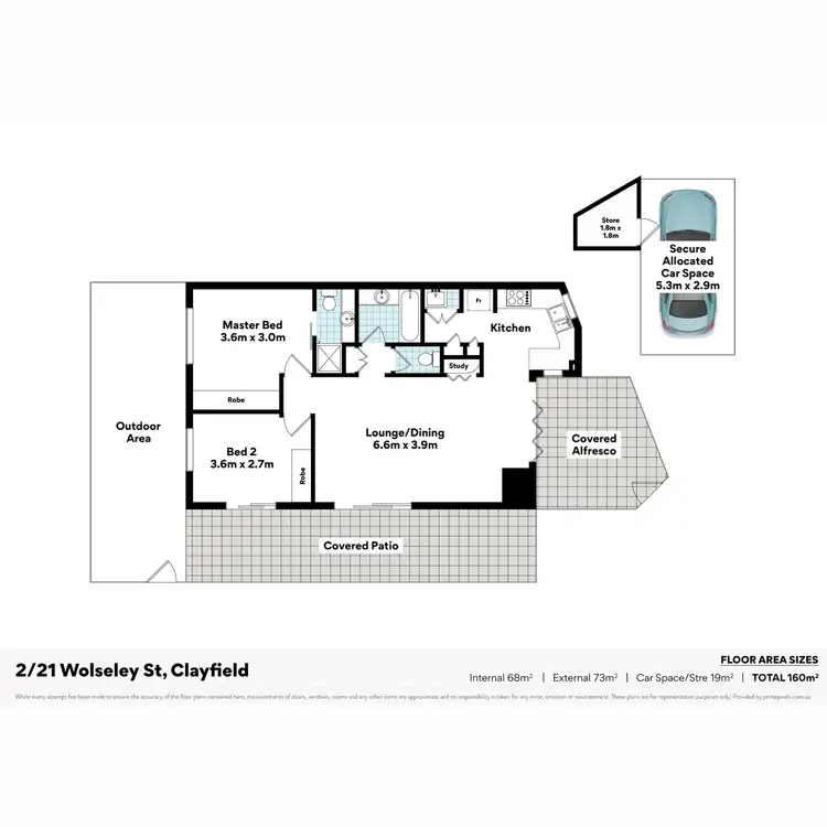 Floorplan of Homely unit listing, 2/21 Wolseley Street, Clayfield QLD 4011