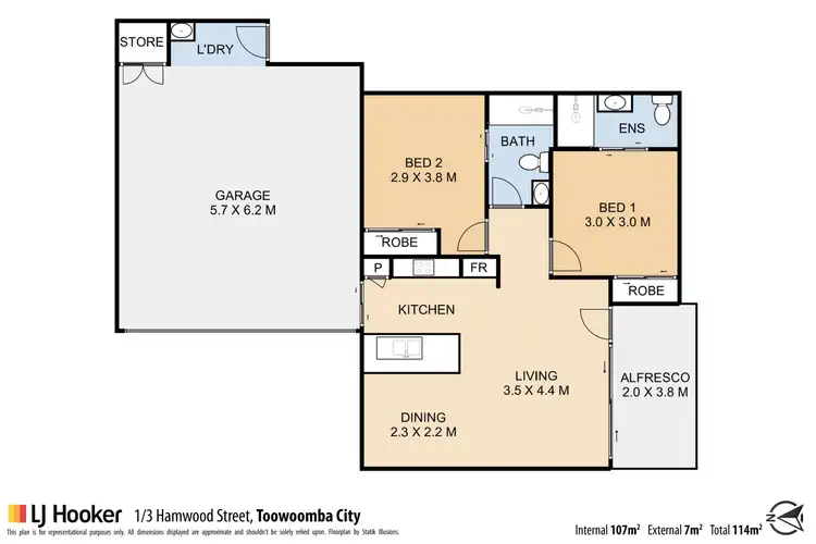 Floorplan of Homely unit listing, 1/3 Hamwood Street, Toowoomba City QLD 4350