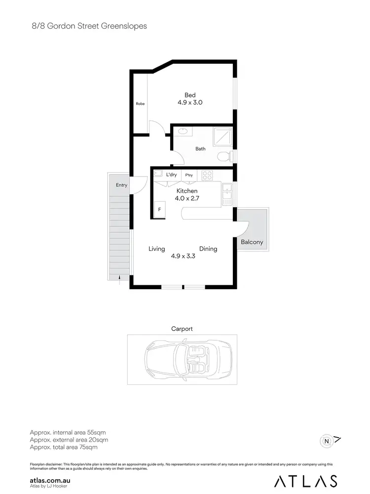Floorplan of Homely unit listing, 8/8 Gordon Street, Stones Corner QLD 4120