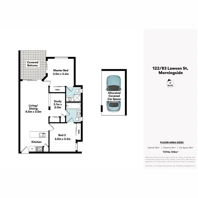 Floorplan of Homely unit listing, 122/83 Lawson Street, Morningside QLD 4170