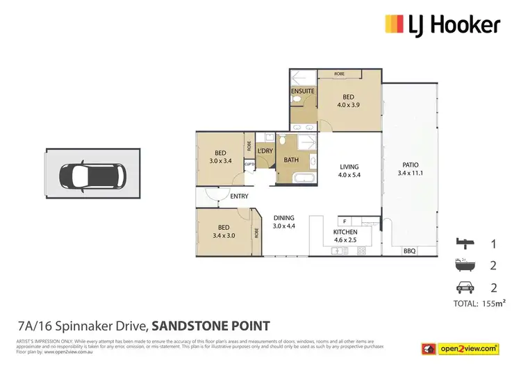 Floorplan of Homely unit listing, 7A/16 Spinnaker Drive, Sandstone Point QLD 4511