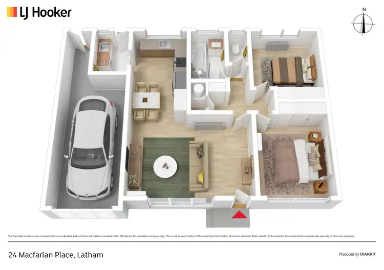 Floorplan of Homely townhouse listing, 24 Macfarlan Place, Latham ACT 2615