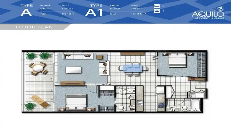 Floorplan of Homely unit listing, 109/11 Compass Drive, Biggera Waters QLD 4216