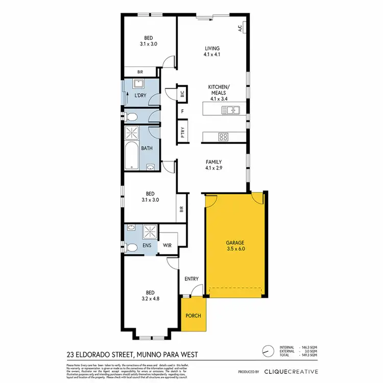 Floorplan of Homely house listing, 23 Eldorado Street, Munno Para West SA 5115