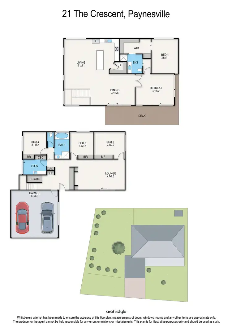 Floorplan of Homely house listing, 21 The Crescent, Paynesville VIC 3880