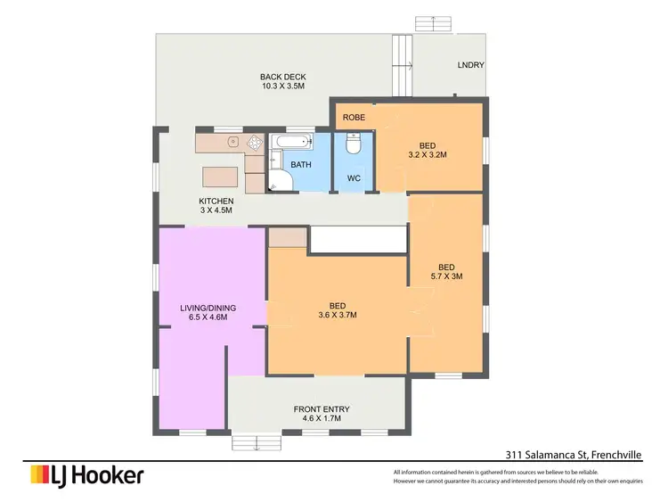 Floorplan of Homely house listing, 311 Salamanca Street, Frenchville QLD 4701