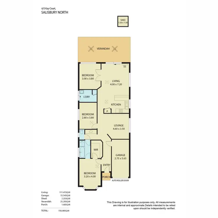 Floorplan of Homely villa listing, 6/5 Kay Court, Salisbury North SA 5108