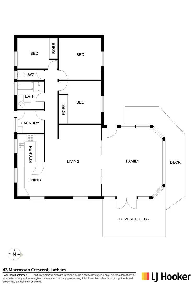 Floorplan of Homely house listing, 43 Macrossan Crescent, Latham ACT 2615