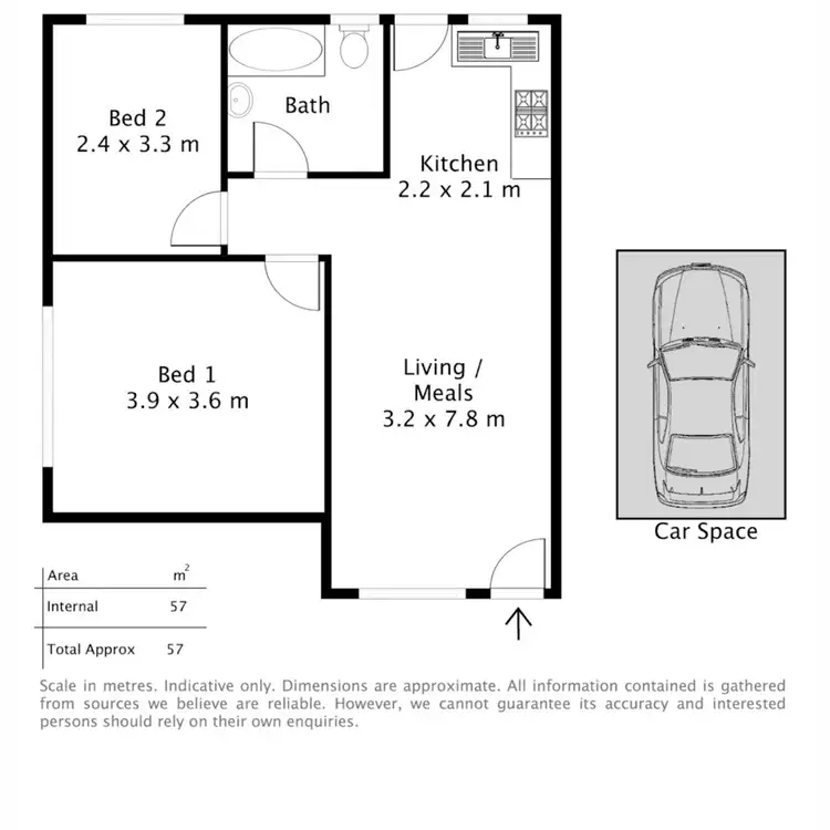 Floorplan of Homely unit listing, 14/59 Grand Junction Road, Rosewater SA 5013