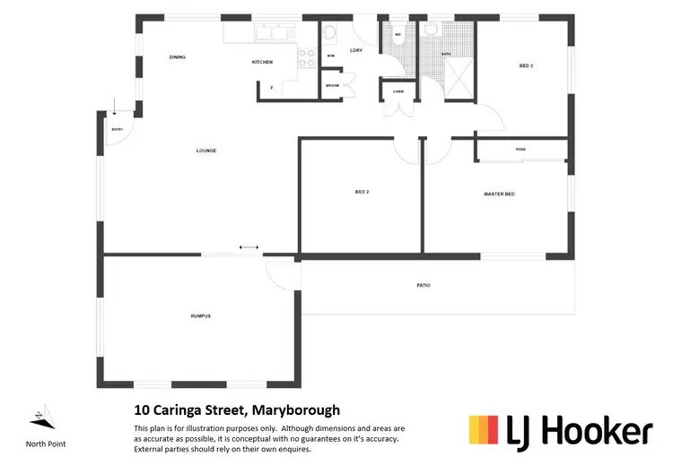 Floorplan of Homely house listing, 10 Caringa Street, Maryborough QLD 4650