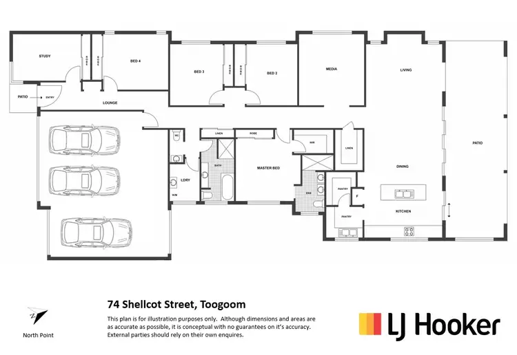 Floorplan of Homely house listing, 74 Shellcot Street, Toogoom QLD 4655