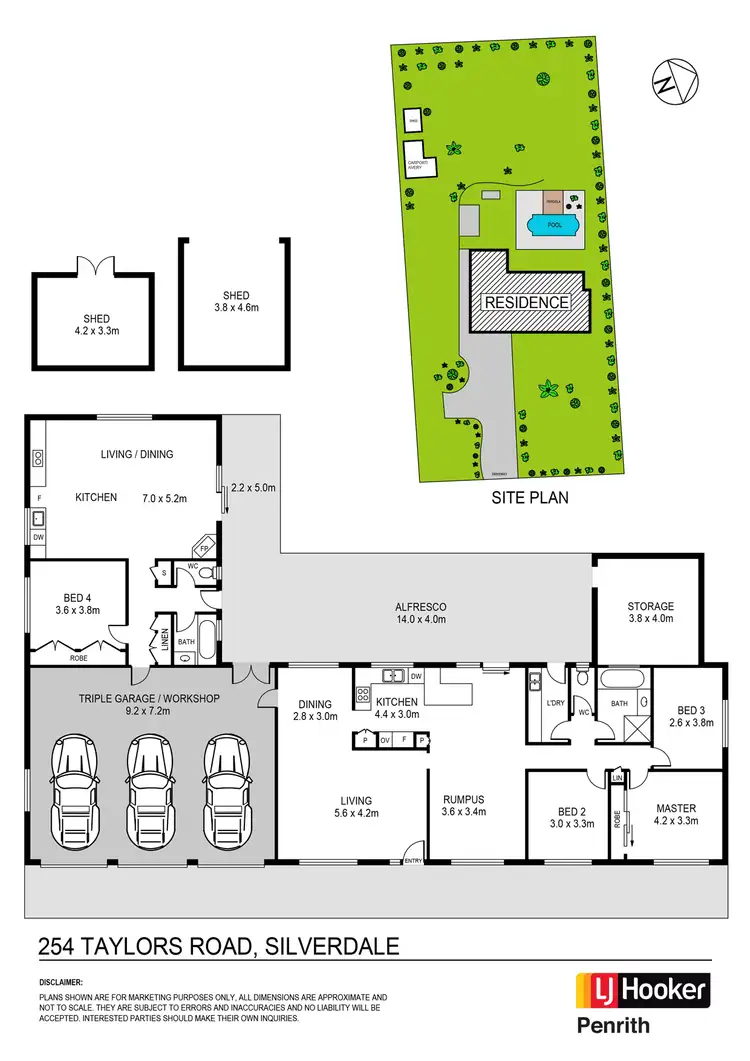 Floorplan of Homely rural property listing, 254 Taylors Road, Silverdale NSW 2752