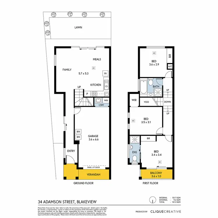Floorplan of Homely house listing, 34 Adamson Street, Blakeview SA 5114
