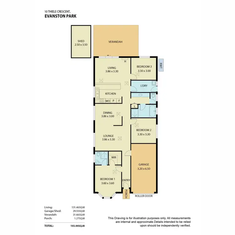 Floorplan of Homely house listing, 10 Thiele Crescent, Evanston Park SA 5116