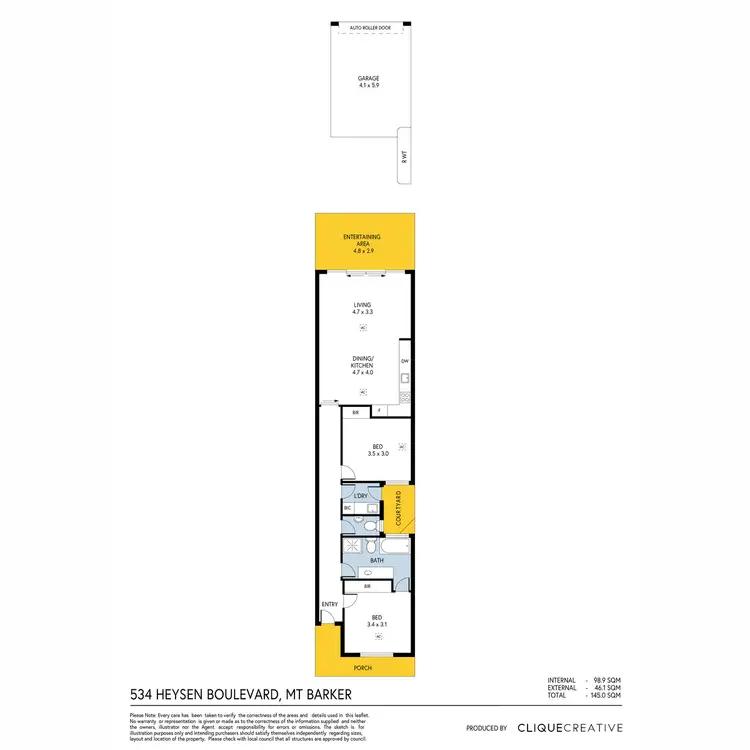 Floorplan of Homely unit listing, 534 Heysen Boulevard, Mount Barker SA 5251