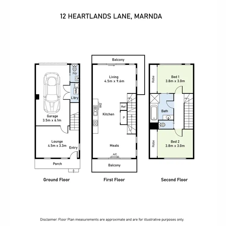 Floorplan of Homely townhouse listing, 12 Heartlands Lane, Mernda VIC 3754