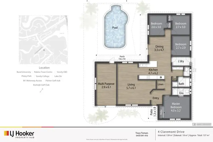 Floorplan of Homely house listing, 4 Claremont Drive, Robina QLD 4226