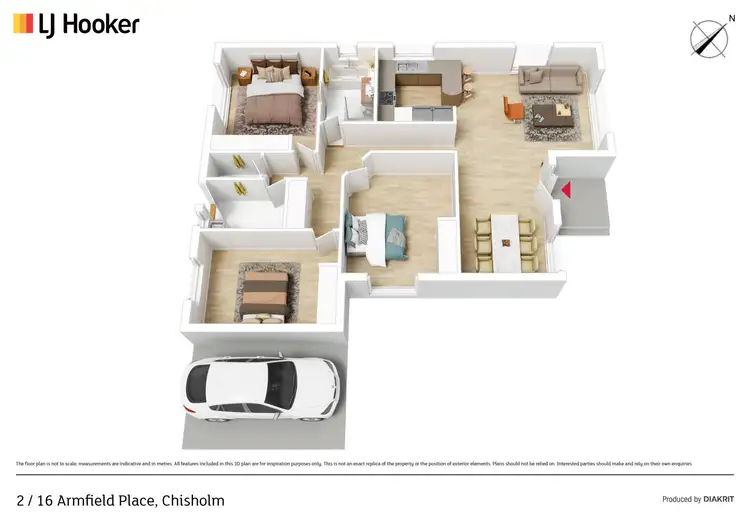 Floorplan of Homely house listing, 2/16 Armfield Place, Chisholm ACT 2905