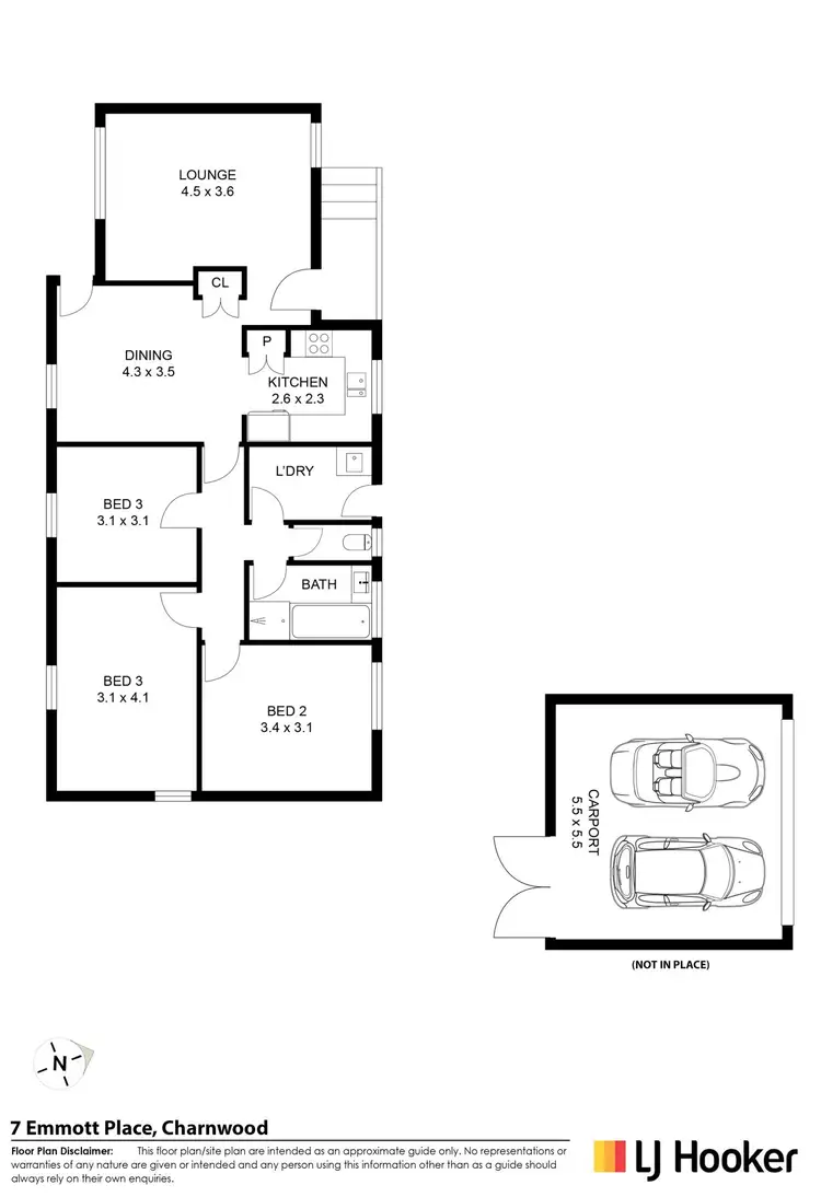 Floorplan of Homely house listing, 7 Emmott Place, Charnwood ACT 2615