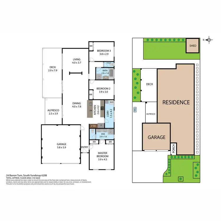 Floorplan of Homely house listing, 24 Barron Turn, South Yunderup WA 6208