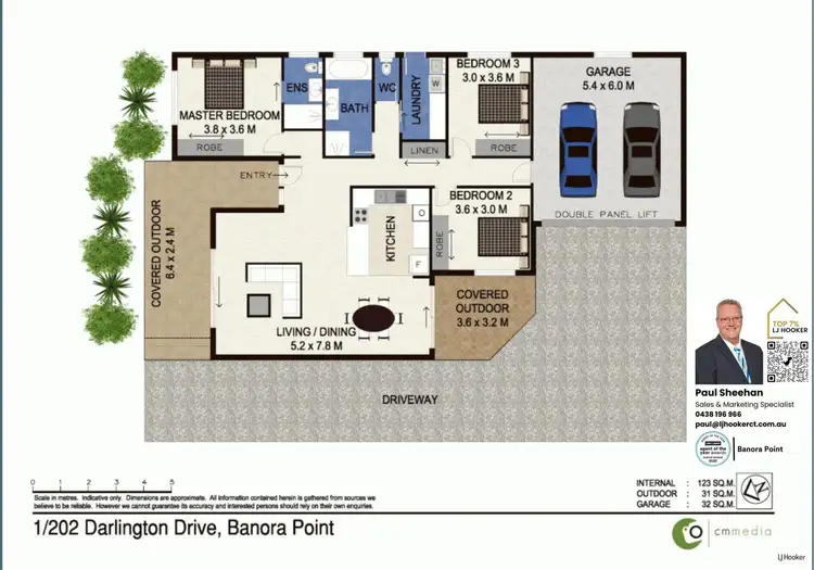 Floorplan of Homely semi-detached listing, 1/202 Darlington Drive, Banora Point NSW 2486