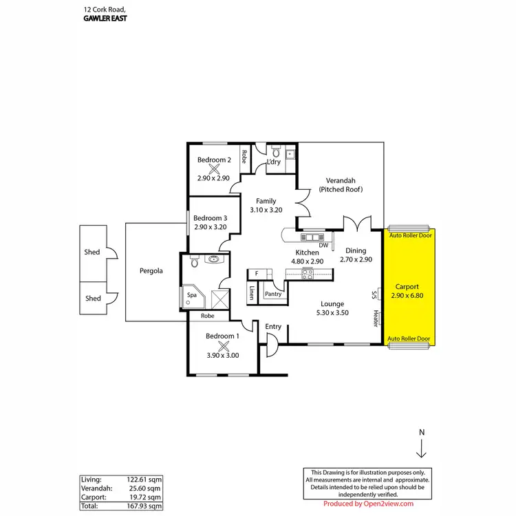 Floorplan of Homely house listing, 12 Cork Road, Gawler East SA 5118
